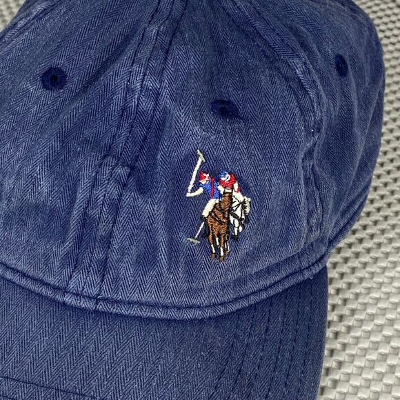 U.S Polo Assn Hat Kids Blue Embroidered Logo Adjustable Baseball Cap - Picture 7 of 9